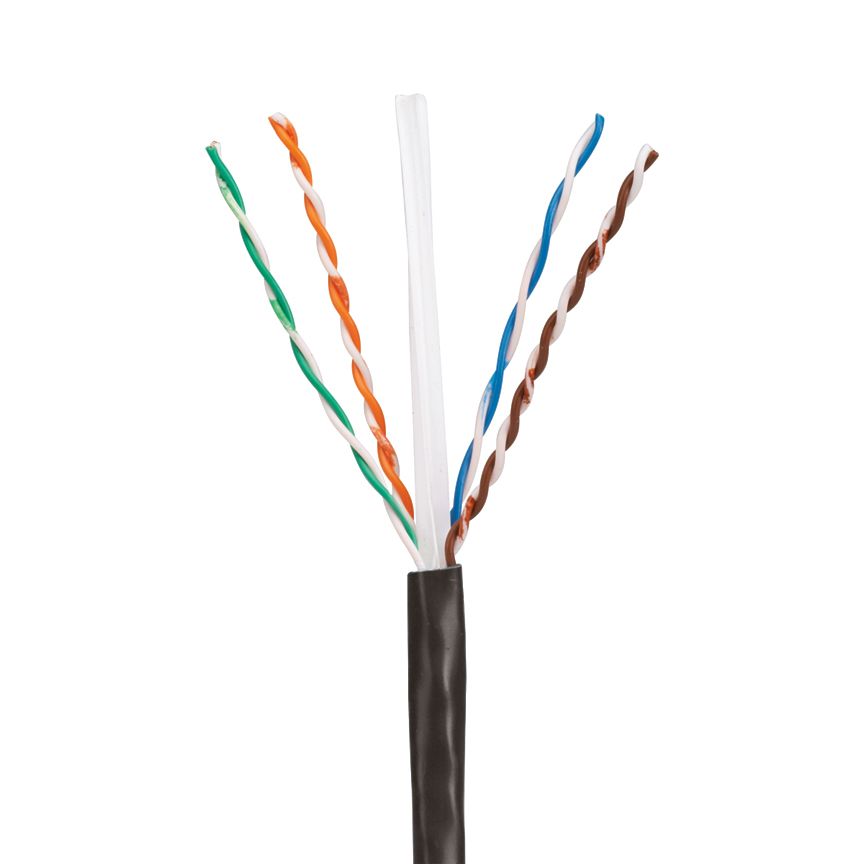 Panduit PUO6C04BL-CEG | Copper Cable, Cat 6, 23 AWG, U/UTP, Outdoor, Black