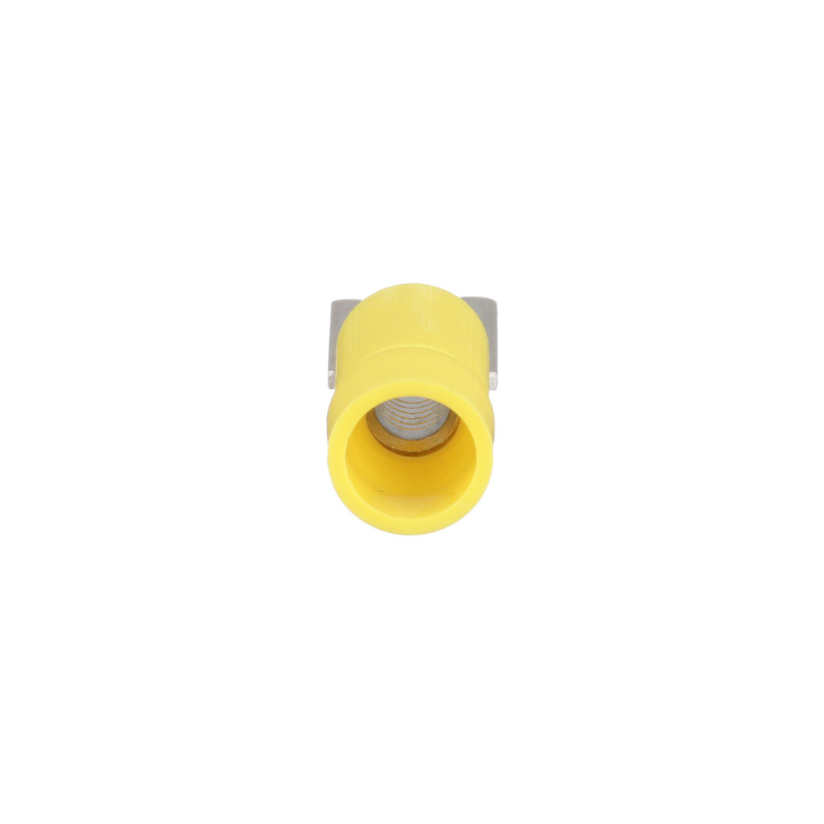 Panduit PV10-6F-L | Pan-Term PV10-6F-L Fork Terminal, Yellow, Vinyl, 10-14 AWG, #6 Stud, PK50