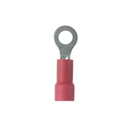 Panduit PV18-4RX-CY | Ring Terminal, 22 A 18 AWG, #4 Stud Size, Vinyl Insulated, Expanded Insulation for Large Wire O.D., Standard Package.