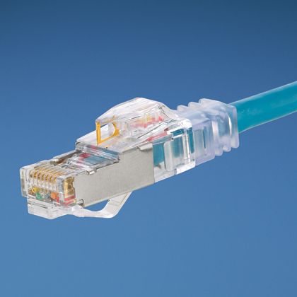 Panduit PVSTP6X1MBBU Copper Patch Cord, Rj45-rj45, Pan view, S/ftp, Category 6a (10 Gig), 1m, Blue