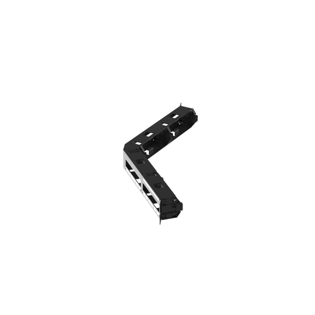 Panduit QAPP24BL | QuickNet Angled Patch Panel, 24 Port, 1 RU, Black