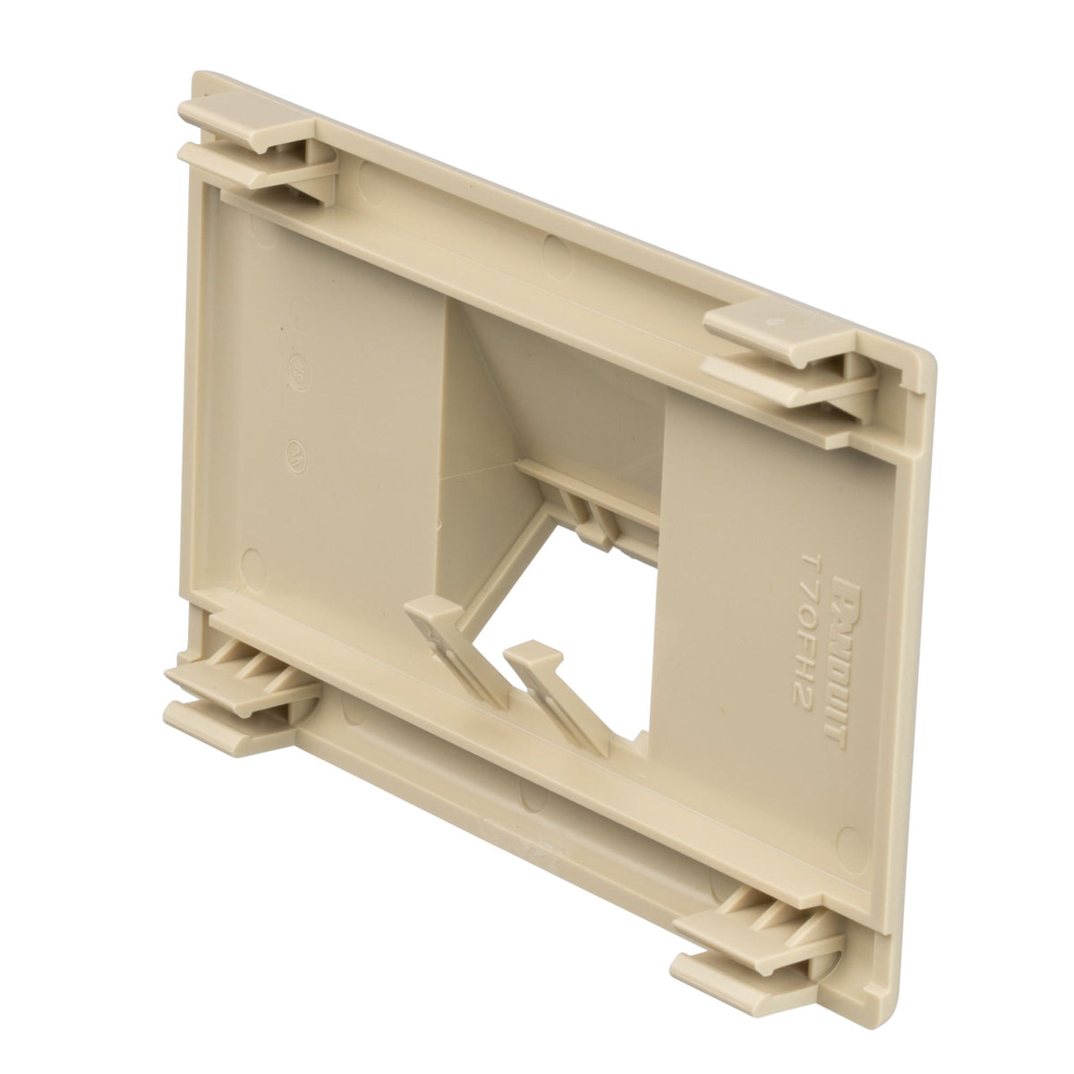 Panduit T70FH2EI Snap-on Horizontal Sloped Communication Faceplate, 2 Position
