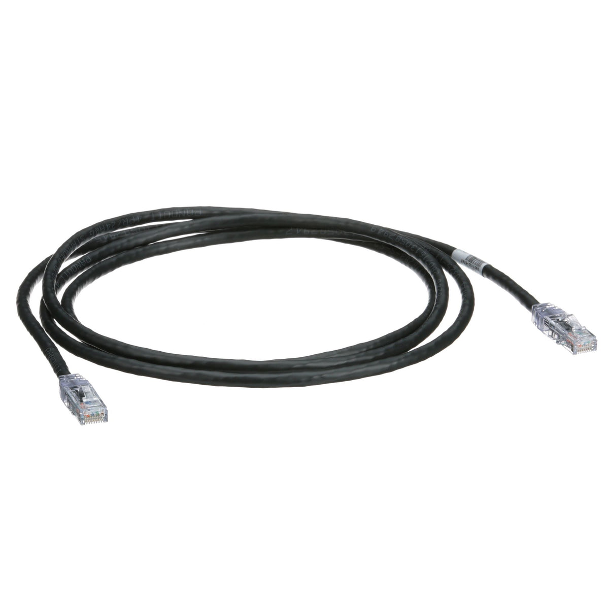 Panduit UTPSP7BLY | Cat.6 UTP Patch Cable - RJ-45 Male Network - RJ-45 Male Network - 7ft - Black, Clear