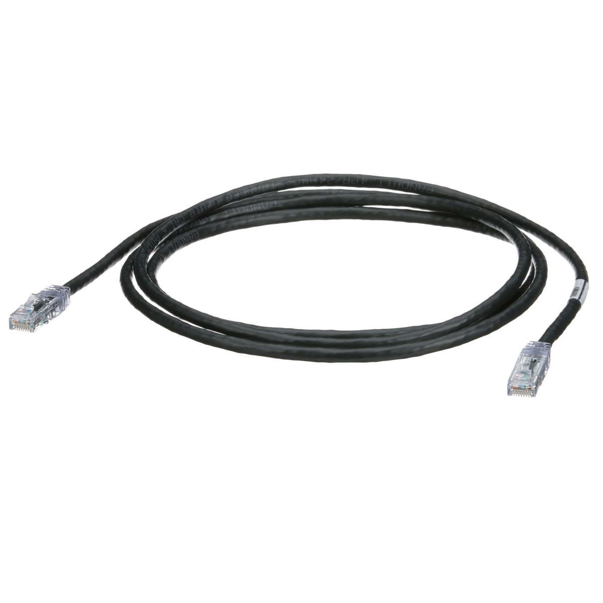 Panduit UTPSP7BLY | Cat.6 UTP Patch Cable - RJ-45 Male Network - RJ-45 Male Network - 7ft - Black, Clear