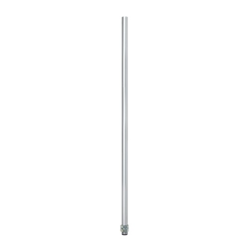 Patlite Corporation POLE22-0800AT | 22mm Dia, 800mm Aluminum Pole, 2 Nuts, 2 Washers, 2 Screws Included - with Threads, Silver