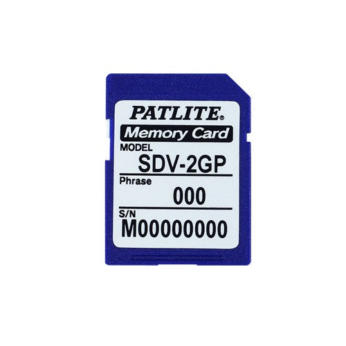 Patlite Corporation SDV-2GP | 2Gb Sd Card for Mp3 Programming