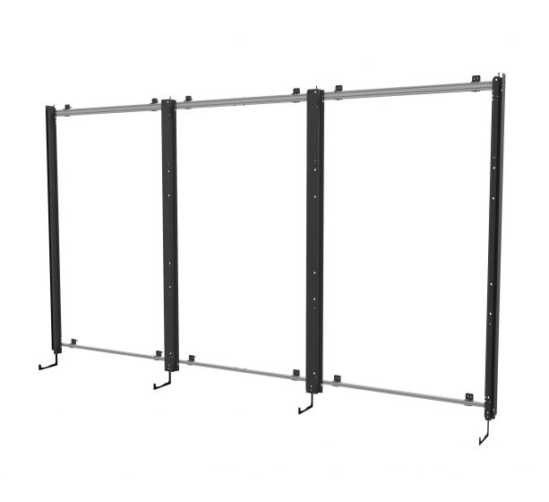 Peerless DS-LEDFLAAF-3X3 | SEAMLESS Flat Wall Mount for LG 130" All-in-one LED Screen (LAA015F)