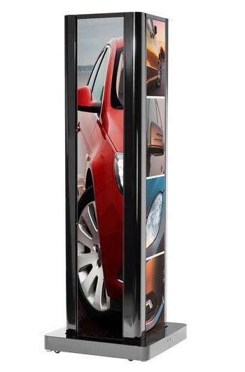 Peerless KIP586-4LG | Four-Sided Portrait Kiosk, Black