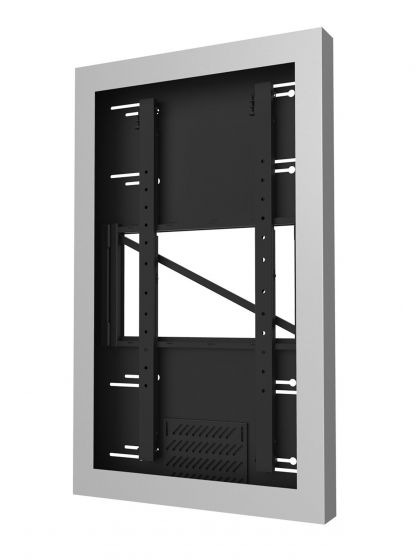 Peerless KIP648-35D-S | On-Wall Portrait Kiosk for 48" Displays up to 3.5" Deep, Silver