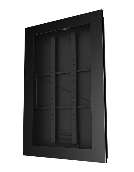 Peerless KIP747 | 47" Portrait In-Wall Kiosk Enclosure, Black
