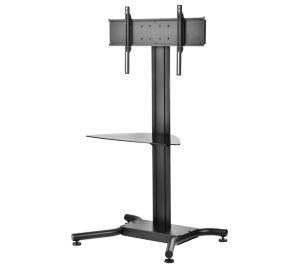 Peerless SS560G | Flat Panel Floor Stand with Glass Shelf