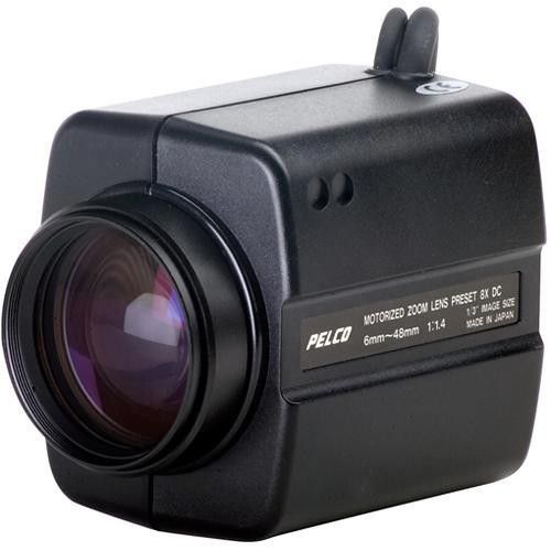 Pelco 13ZD6X8 | 8X Motorized Zoom Lens, 1/3", Auto Iris, CS Mount Without Presets