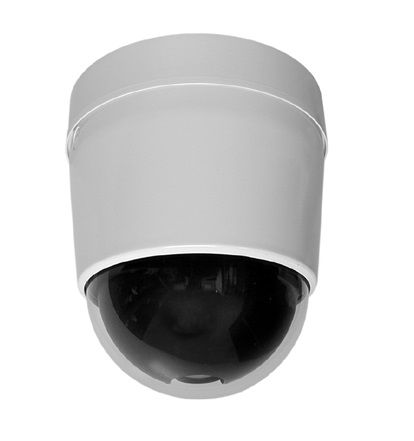 Pelco SD423-SMW-0-X | 540 TVL Analog Smoked Indoor Dome Camera, 23X, White, PAL