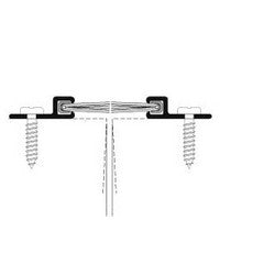Pemko 18041CNB84 | Door Split Astragal Seal, 84" L x 3/4" W x 1/4" H, Anodized Aluminum, Clear, with Gray Nylon Brush Insert