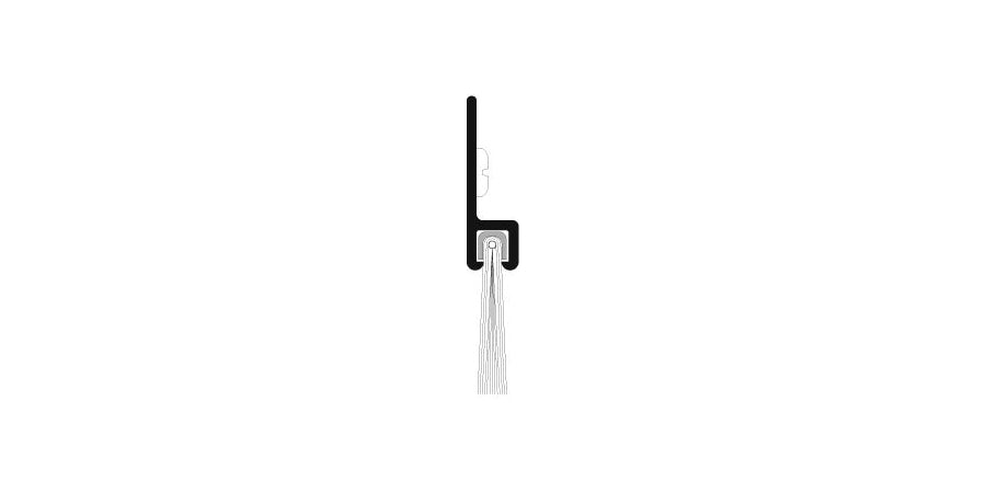 Pemko 18062CNB36 | Door Brush Retainer, Clear Anodized Aluminum, Surface-Mount