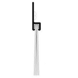 Pemko 18137CNB42 | Door Brush Retainer, 180 Degree, 42" L x 1/4" W x 7/8" H, Anodized Aluminum, Clear, with 1-3/8" Gray Nylon Brush Insert