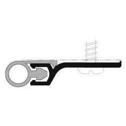 Pemko 303AV7284 | Perimeter Gasketing, Standard, 72 to 84" L x 1/4" W x 7/8" H, Aluminum, Mill, with Gray Eco-V Insert
