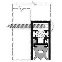 Pemko 4301DRL36 | Automatic Door Bottom, 36" L x 29/32" W x 1-7/8" H, Anodized Aluminum, Dark Bronze, with Black Sponge EPDM Insert
