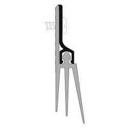 Pemko 57AV36 | Door Bottom Sweep, 36" L x 1/4" W x 7/8" H, Aluminum, Mill, with 7/8" Black Eco-V Insert