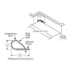 Pemko S88D17 | Fire/Smoke Gasketing, Siliconseal, Self-Adhesive Backed, Hospitality, 17’ L x 7/16" W x 5/16" H, Silicone, Dark Brown