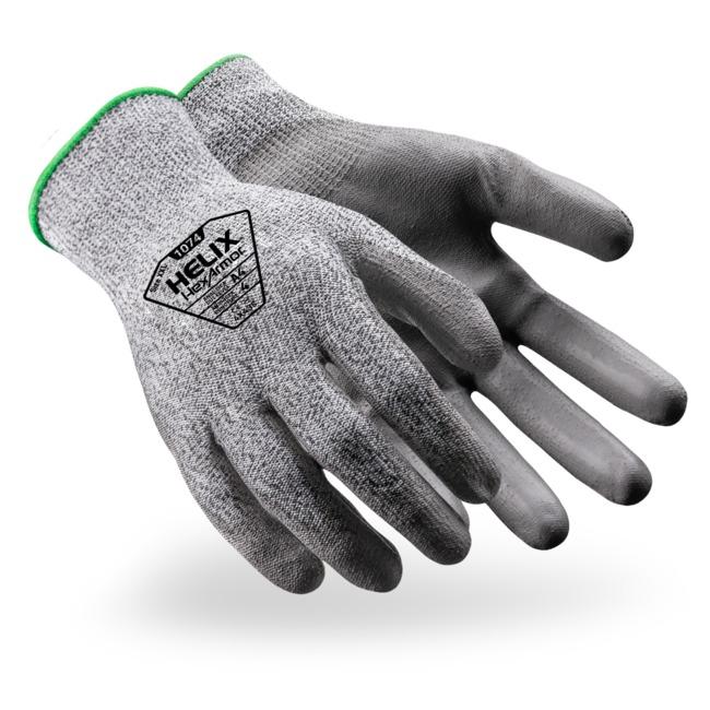 Performance Fabrics 1074-XL (10) | Helix 1074 CR Knit Work Gloves 13-Gauge HPPE Blend, PU Coating, X-Large