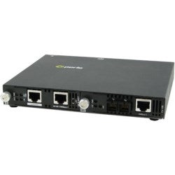 Perle Systems 5070424 | Managed Fast Ethernet Media Converter, 100Base-TX to 100Base-ZX 1550 nm Single-Mode, Includes USA Power Cord