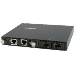 Perle Systems 5071154 | SMI-4GPT-DSFP– Managed Protocol Transparent Media Converter Dual SFP Slots, Supports Two SFP Modules