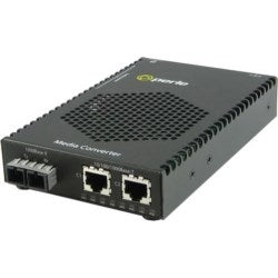 Perle Systems 5082124 | 10/100/1000Base-T Media and Rate Converter with PoE Power Sourcing, Dual 10/100/1000Base-T