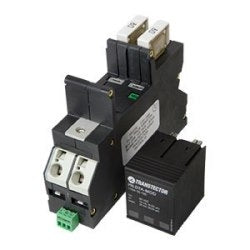 Polyphaser Transtector 1101-1099 | DC Surge Protector SPD I2R Indoor DIN-Rail 48 Vdc Track Power, Full-Mode, 20 kA MOV, GDT