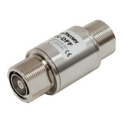 Polyphaser Transtector TSX-DFF | 7/16 F/F Bulkhead Coaxial RF Surge Protector, 698MHz - 2.7GHz, DC Block, 500W, IP67, .005uJ, 40kA, Filter, Low PIM