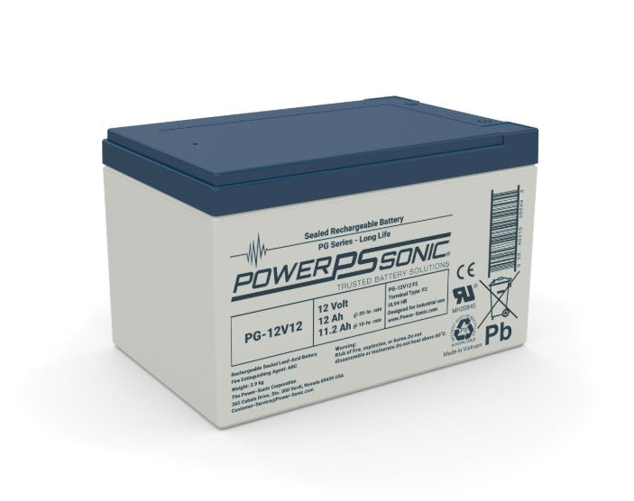 Powersonic 1201203419 | PG-12V12 F2 12V 12Ah (20HR) Long Life Battery