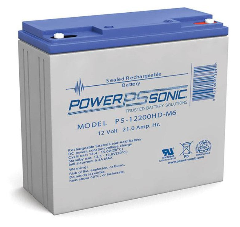 Powersonic 1202008404 | PS-12200HD-M6 12V 21Ah Battery (M6 Terminals)