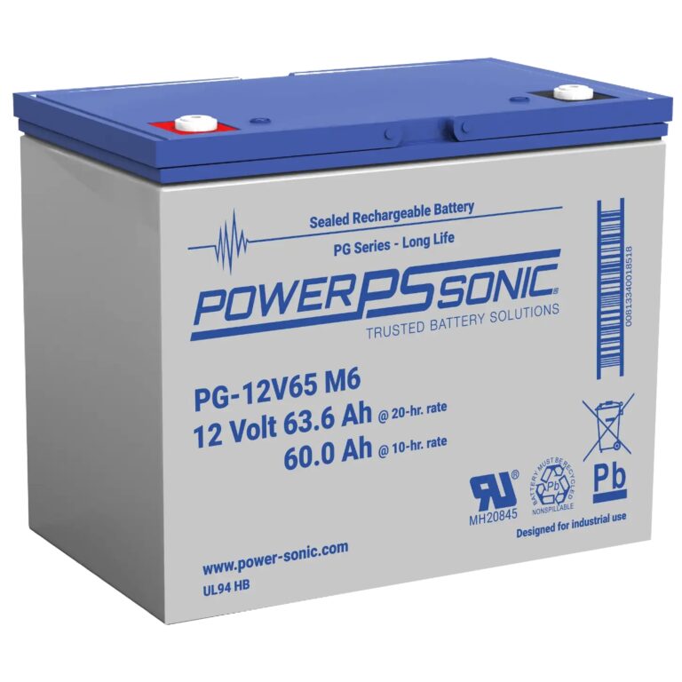 Powersonic 1206508419 | Rechargeable Sealed Lead Acid Battery; VRLA, 12V, 63.6Ah @ 20Hr Rate