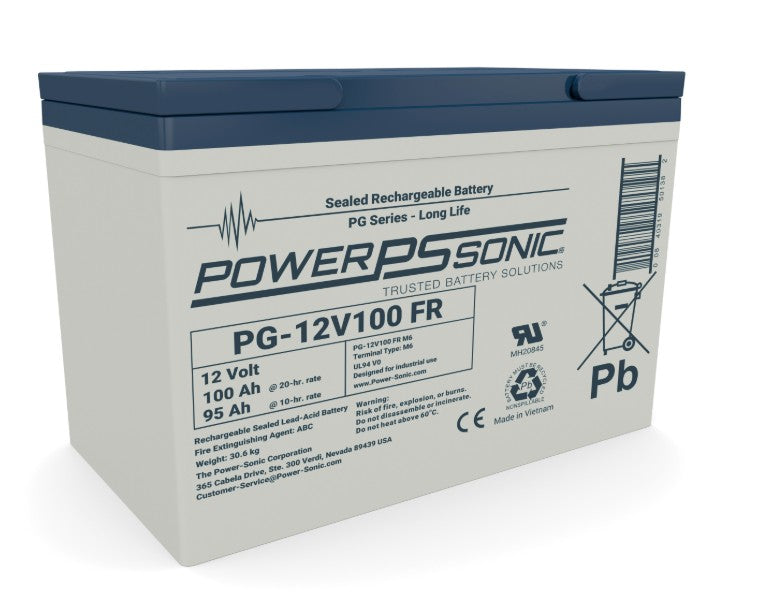 Powersonic 1210008419 | PG-12V100 M6 12V 98.8Ah (20HR) Long Life Battery