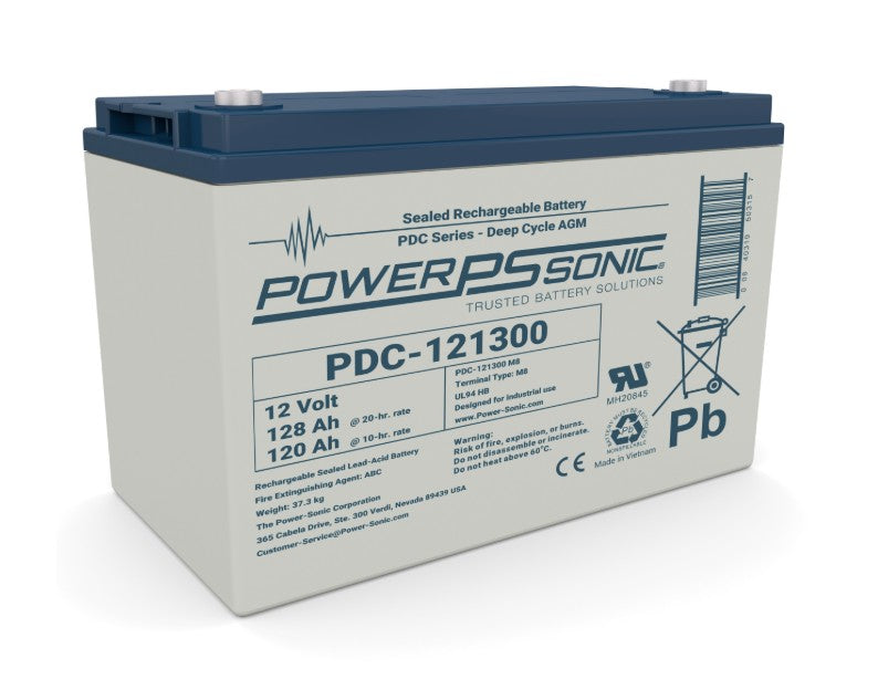 Powersonic 1213008406 | PDC-121300 12V 128Ah Battery (B)