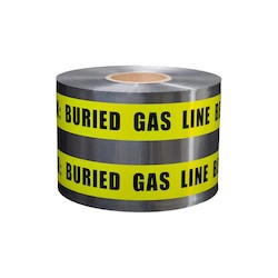 Presco Polymers SD6105Y5 | Yellow 5Mil 6"X1000’ Detectable Caution Buried Gas Line Below