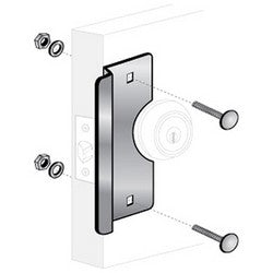 Pro-Lok ELP-200-AL | Door Latch Protector, 6" Length x 1-13/16" Width, Steel, Aluminum, For Out-Opening Door