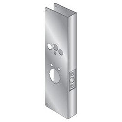 Pro-Lok EWP-680-S | Door Mount Wrap Plate Edge Guard, 14" Width x 5" Height, 1-3/4" Thickness Door, Stainless Steel, For Schlage Cobra 12" Lock