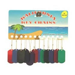 Pro-Lok K281-C | Dog Tag Key Chain, 4" Length Beaded Chain, Aluminum, 12 each per Card