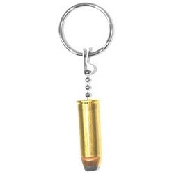 Pro-Lok K301-C | Bullet Key Chain, 44 Magnum Brass Shell, Copper Tip, With 1" Split Key Ring, 12 each per Card