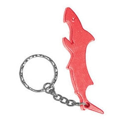 Pro-Lok K370-C | Shark Opener Key Chain, Anodized Aluminum, With Short Linked Chain and 1.25" Key Ring, 12 each per Card