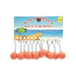Pro-Lok K382-C | Basketball Key Chain, With 1.25" Key Ring, 12 each per Card