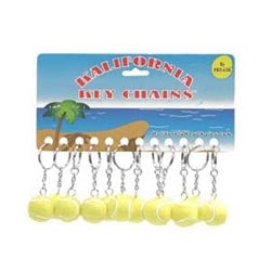 Pro-Lok K386-C | Tennis Ball Key Chain, With 1.25" Key Ring, 12 each per Card