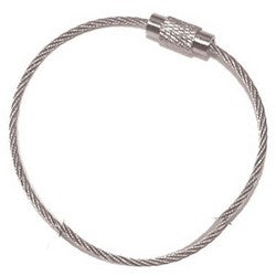 Pro-Lok K504 | Cable Key Chain, 6.25" Length, Stainless Steel, 1 per Card