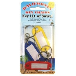 Pro-Lok K820 | Key Identification Tag, Plastic, With Swivel, 4 each per Card
