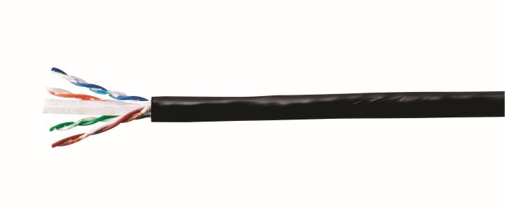 Prysmian Group 8146100 | 6A Cable, U/UTP - Unshielded Twisted Pair, 4 Pairs, 23AWG, Black