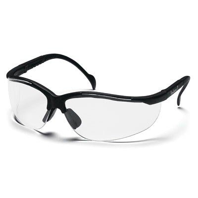 Pyramex Safety Products SB1810ST | Venture II Safety Glasses Clear Lens, Black Frame, Anti-Fog