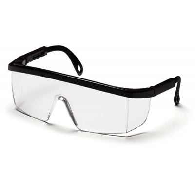 Pyramex Safety Products SB410S | Integra Safety Glasses Black Frame, Clear Lens