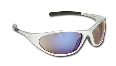 Pyramex Safety Products SS3375E | Zone II Safety Glasses Silver Frame, Blue Mirror Lens