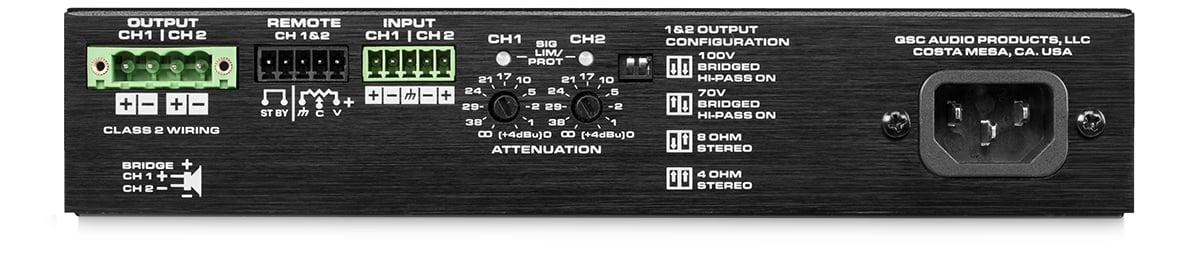 QSC SPA2-60 | Power Amplifier, 2-Channel, 60 Watt Stereo Mode, 12.3 Volt Input